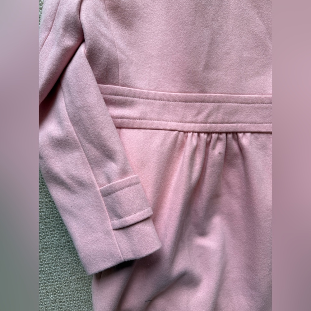 J Crew Pink Coat Wool Button Front Size 4 Petite - Picture 8 of 9
